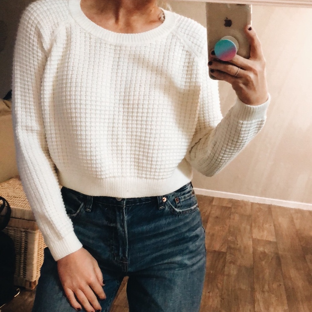 Topshop Cunky Knit Cropped Sweater
